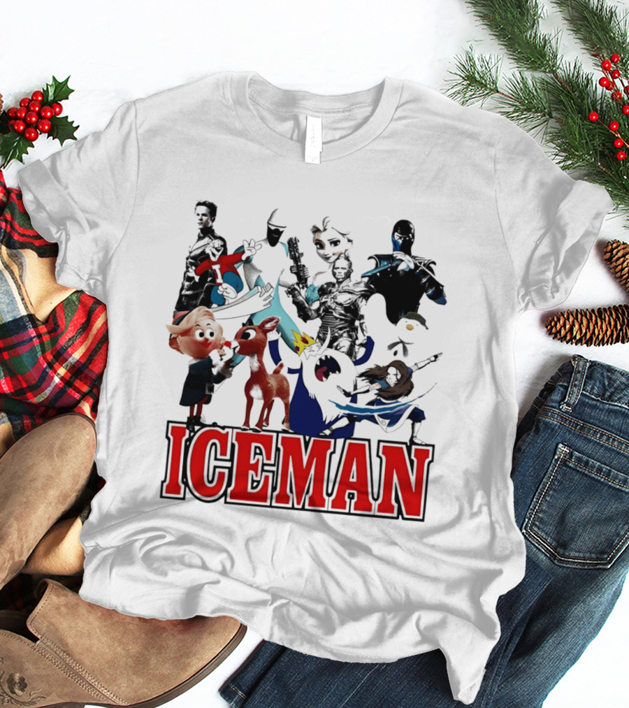Iceman Elsa Sub Zero Mr. Freeze Cartoon Characters T-Shirt