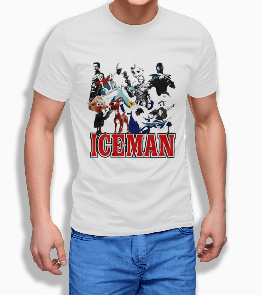 Iceman Elsa Sub Zero Mr. Freeze Cartoon Characters T-Shirt