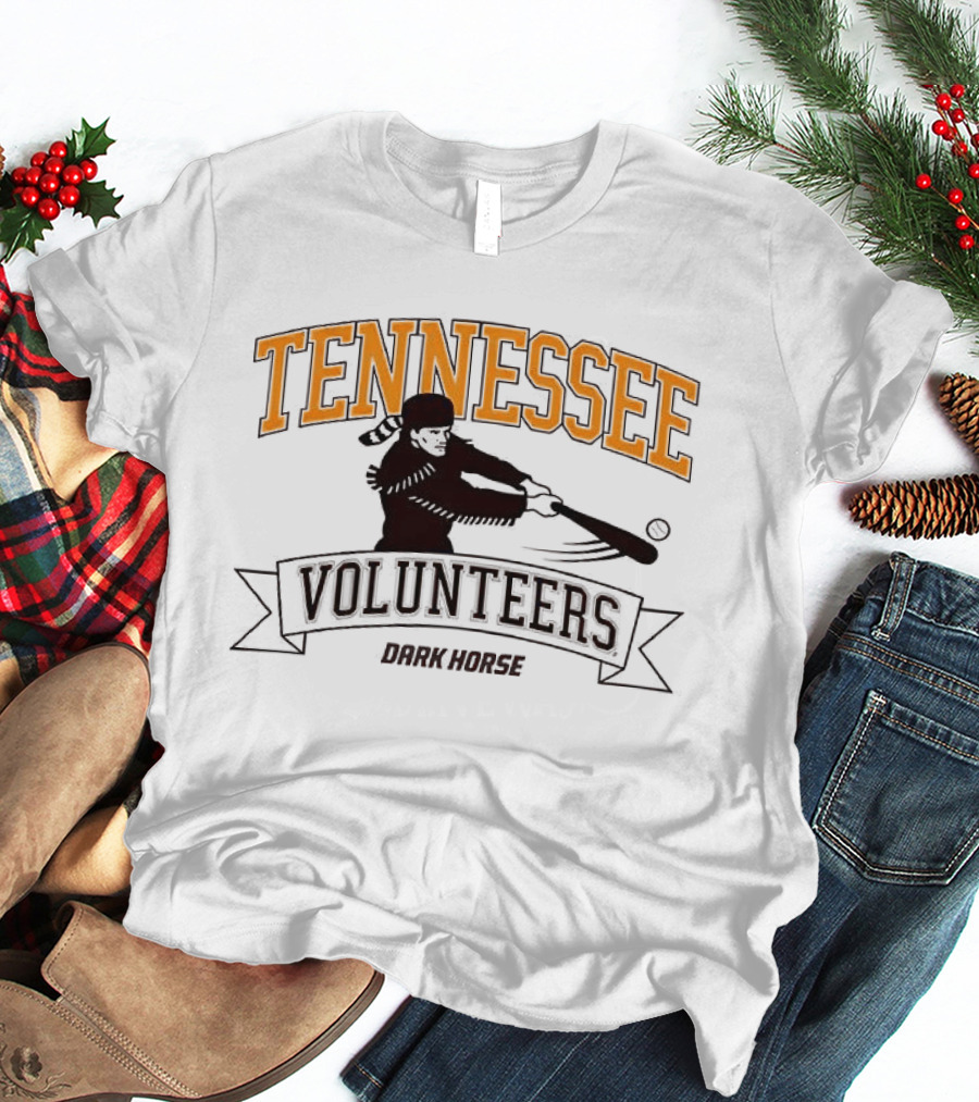 Tennessee Volunteers Dark Horse Baseball Player T-Shirt
