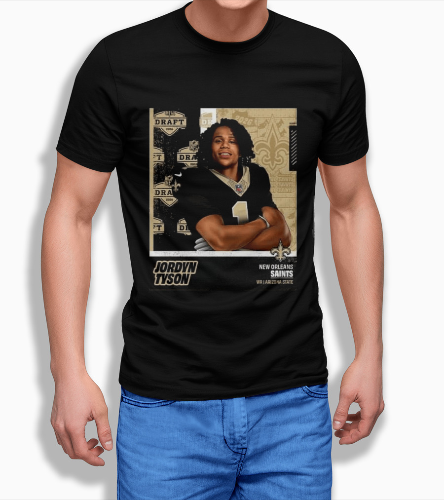 Jordyn Tyson New Orleans Saints 2026 NFL Draft Round 1 Pick 8 T-Shirt