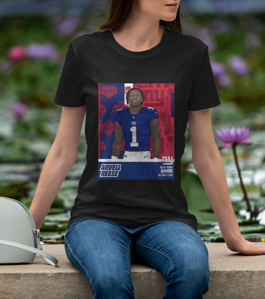 2026 Draft New York Giants Arvell Reese Round 1 Pick 5 LB Ohio State T-Shirt