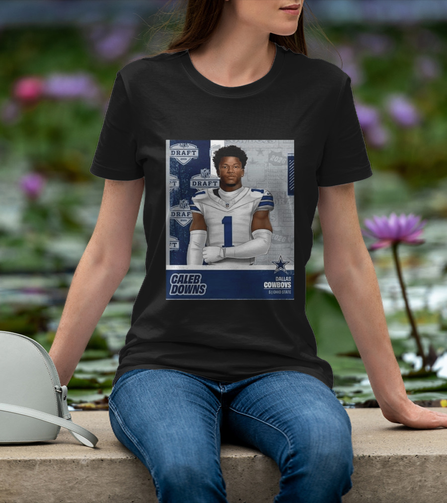 Dallas Cowboys Caleb Downs 2026 Draft Round 1 Pick 11 Ohio State NFL T-Shirt