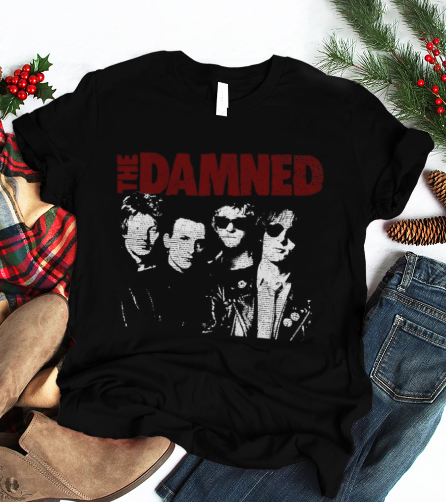 Dave Vanian Captain Sensible Brian James Rat Scabies The Damned Band Members T-Shirt