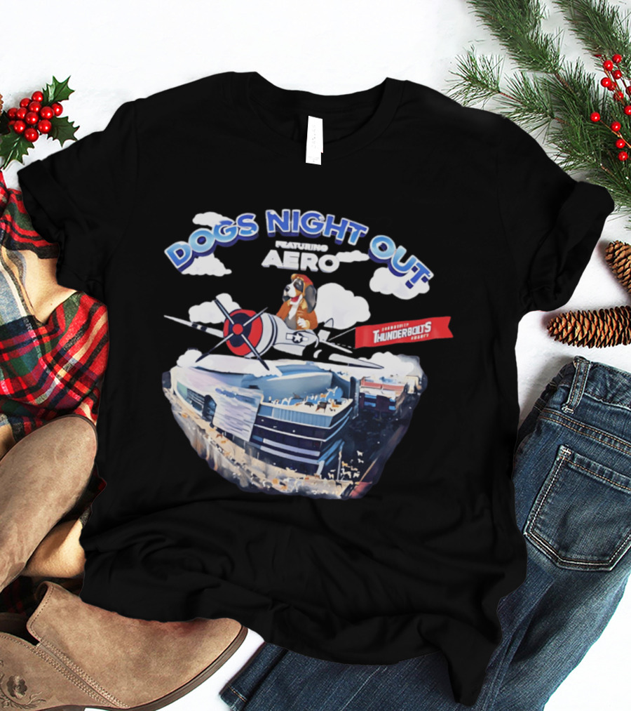Evansville Thunderbolts Dogs Night Out Featuring Aero Event T-Shirt
