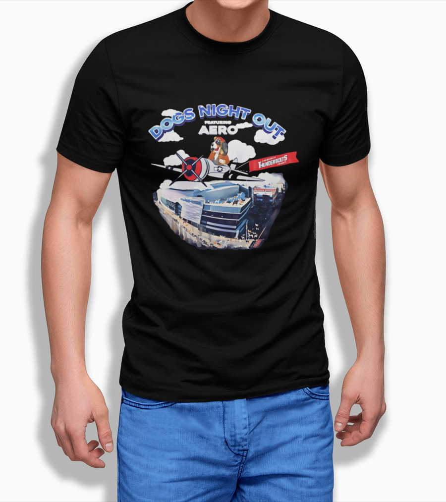 Evansville Thunderbolts Dogs Night Out Featuring Aero Event T-Shirt