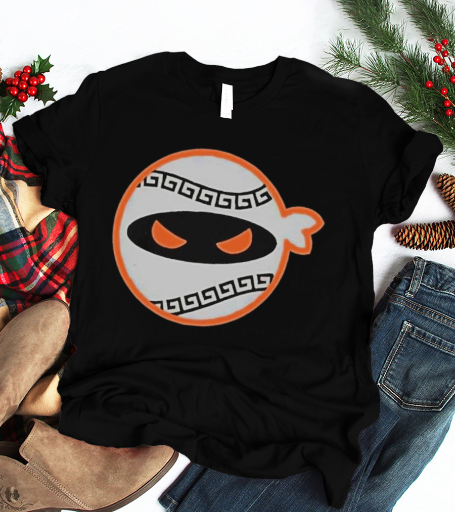 San Francisco Giants Pitching Ninja Baseball Greek Style Mask T-Shirt