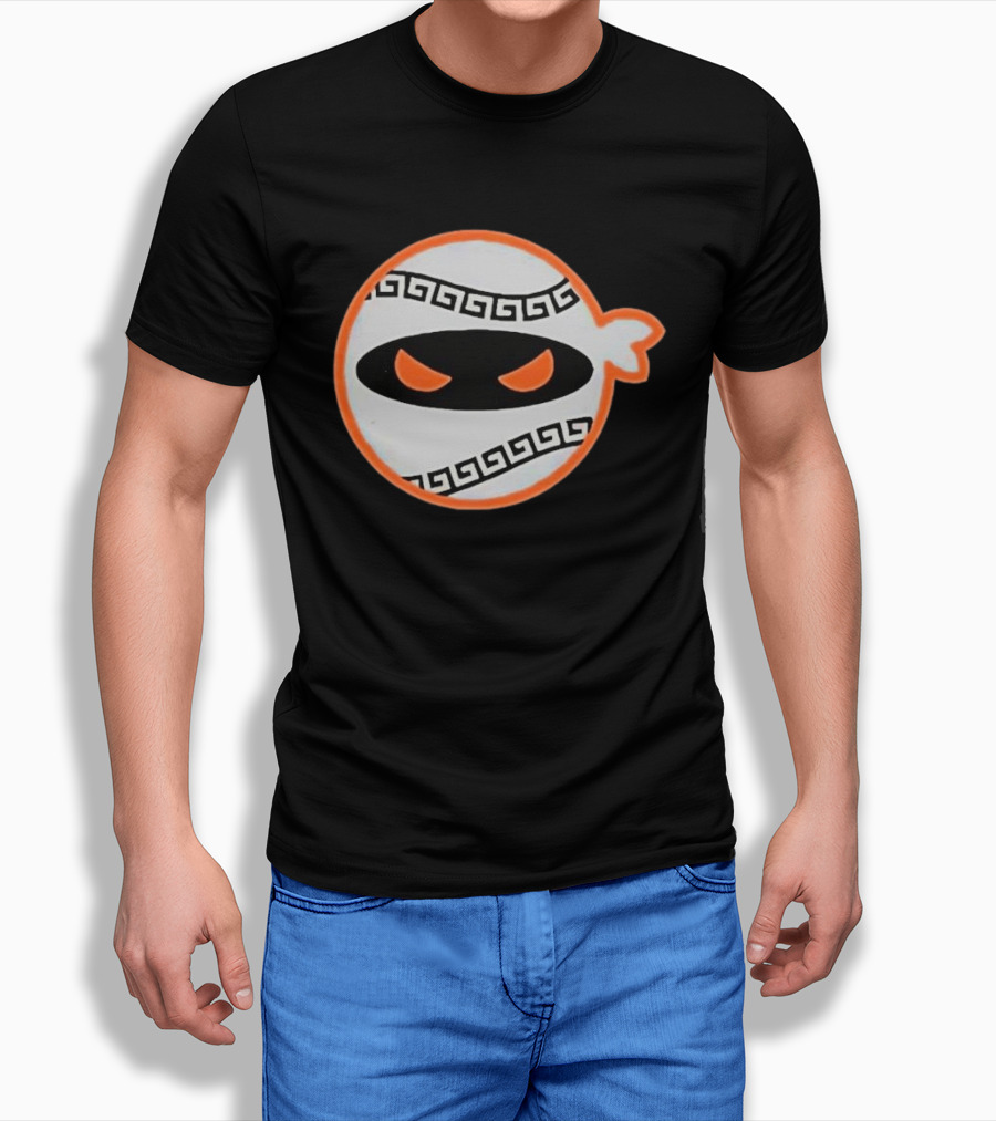 San Francisco Giants Pitching Ninja Baseball Greek Style Mask T-Shirt