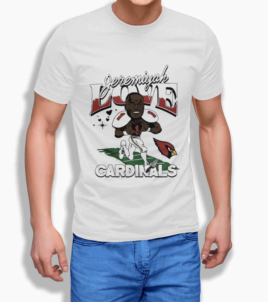 Jeremiyah Love Arizona Cardinals Caricature 2026 Draft T-Shirt