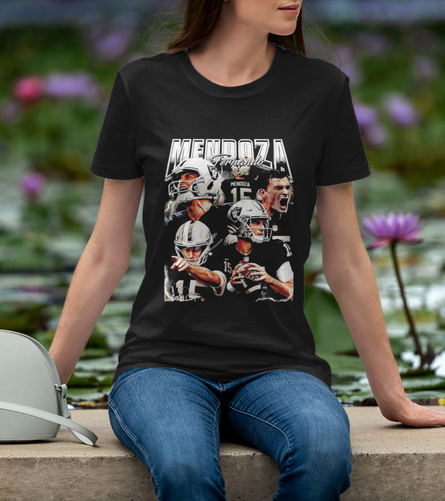Fernando Mendoza Raiders 15 Retro 90s Bootleg T-Shirt