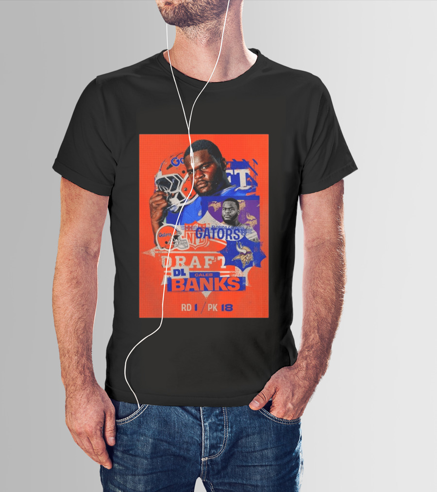Florida Gators Football Caleb Banks NFL Draft DL Round 1 Pick 18 T-Shirt