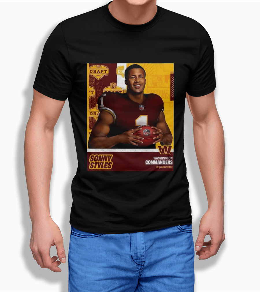 Sonny Styles Washington Commanders NFL Draft 2026 Ohio State Linebacker T-Shirt