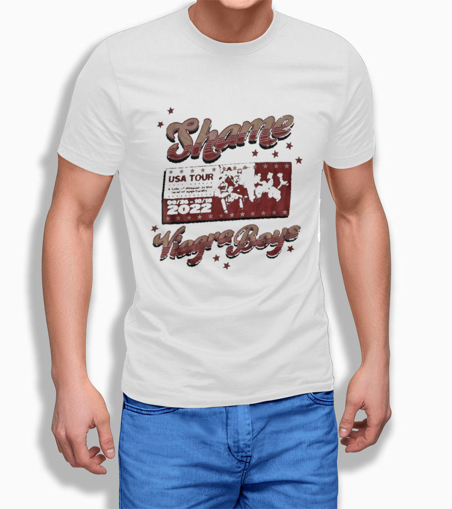 Shame Viagra Boys USA Tour 2022 Dates Stars T-Shirt