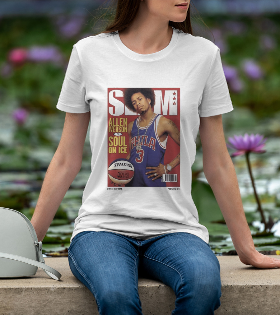 Allen Iverson Slam Cover Philadelphia 76ers Soul On Ice T-Shirt