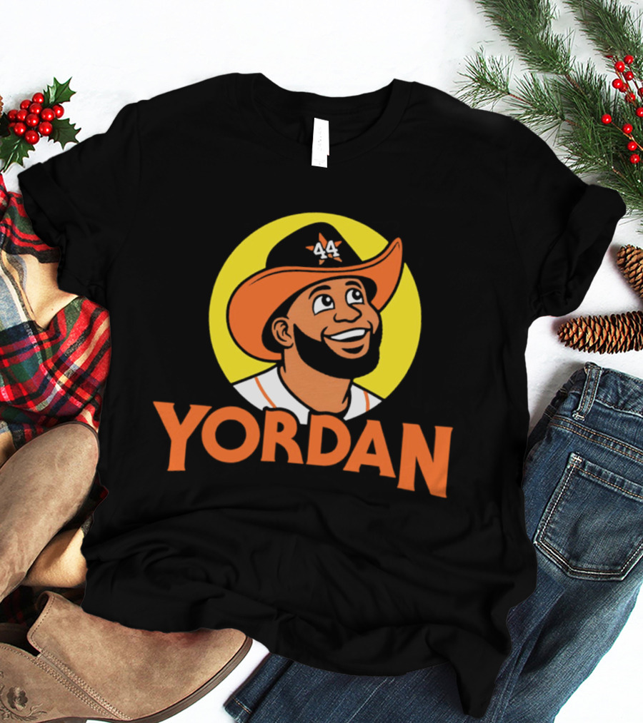 Yordan Alvarez Houston Astros Cartoon Cowboy Hat T-Shirt