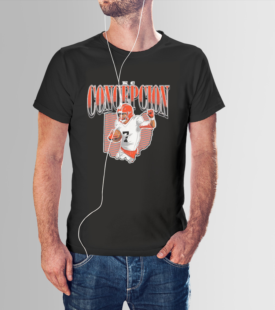 KC Concepcion Football Star Cleveland Browns Number Seven T-Shirt