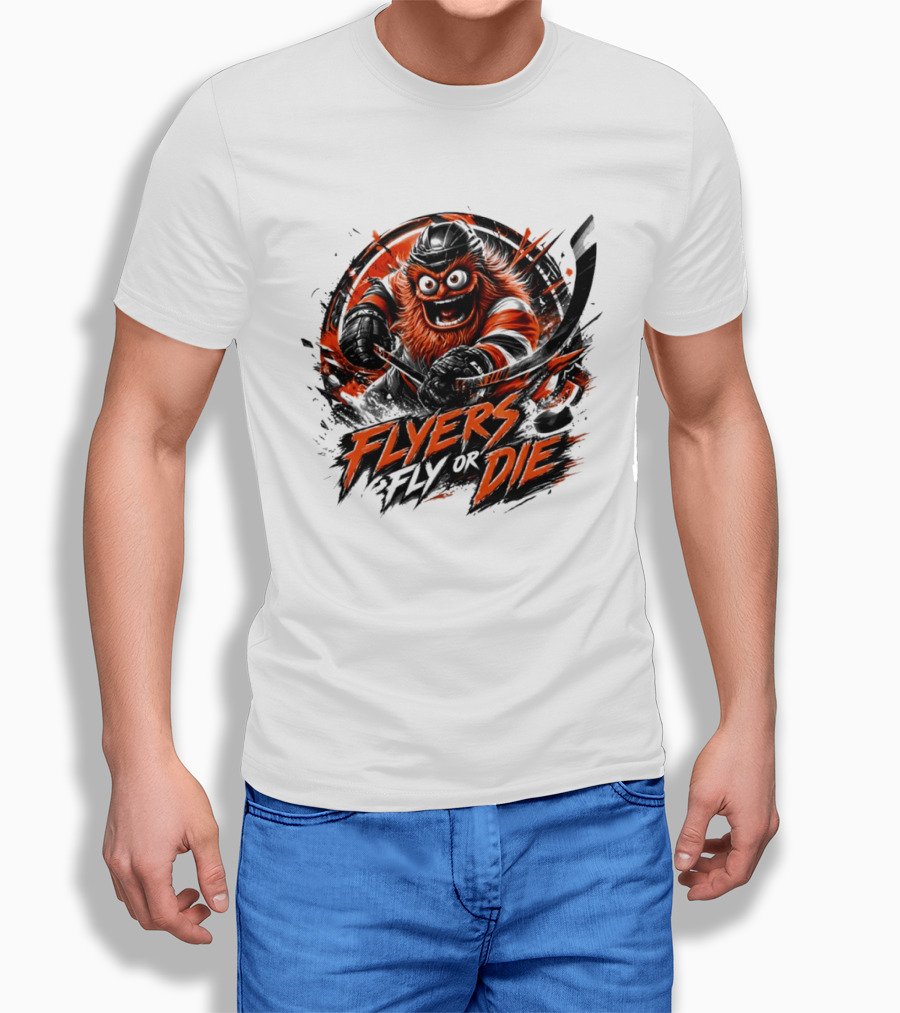 Flyers Hockey Gritty Flyers Fly Or Die NHL 2026 T-Shirt