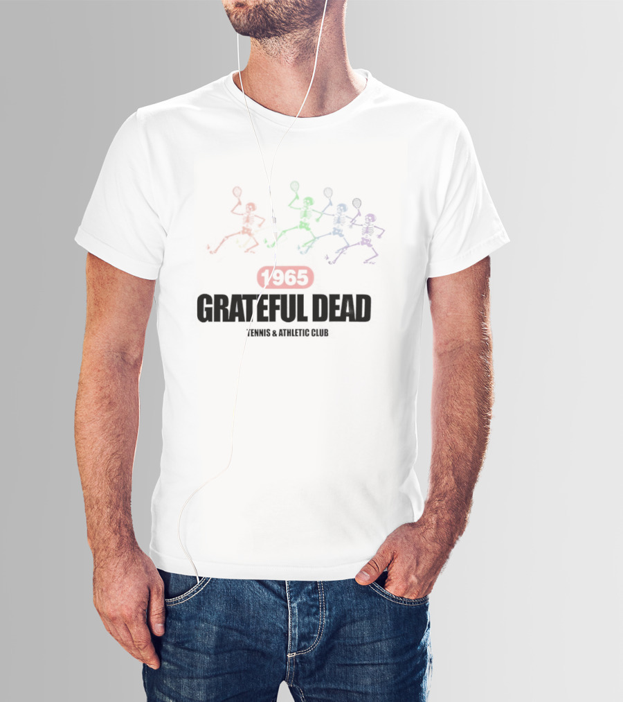 Grateful Dead 1965 Colorful Athletics Tennis Club T-Shirt