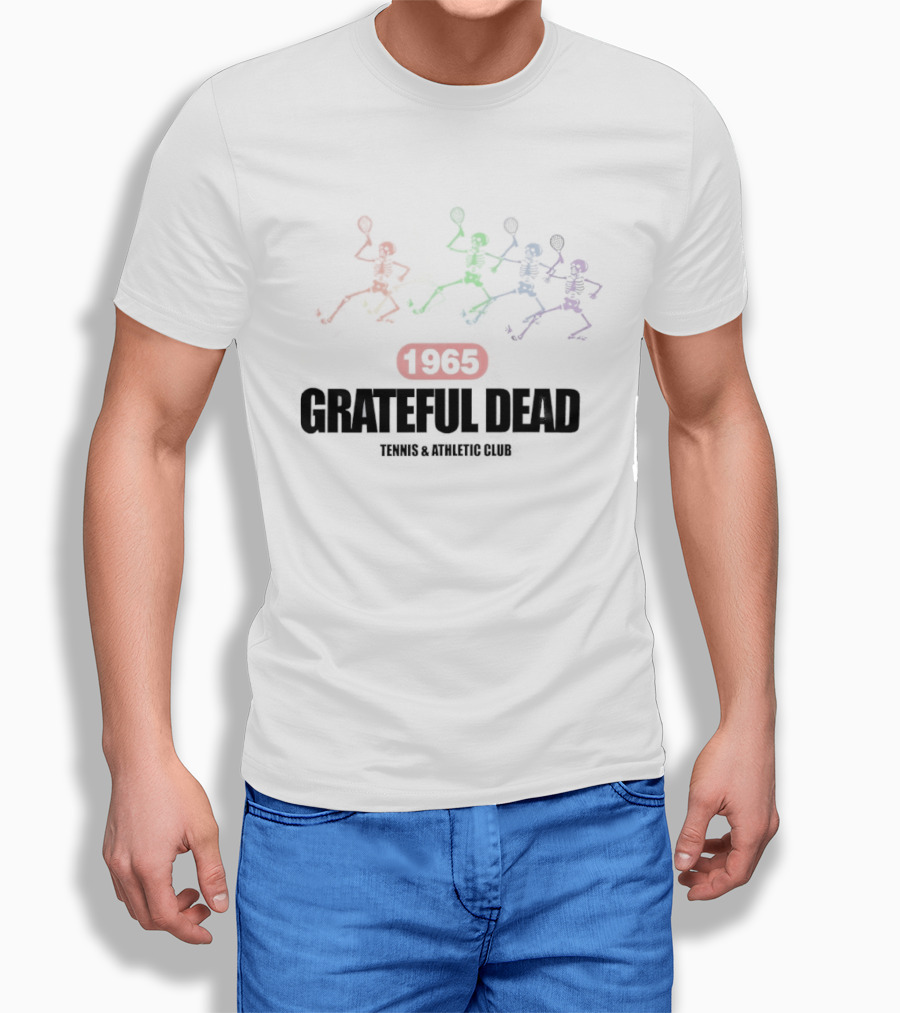 Grateful Dead 1965 Colorful Athletics Tennis Club T-Shirt