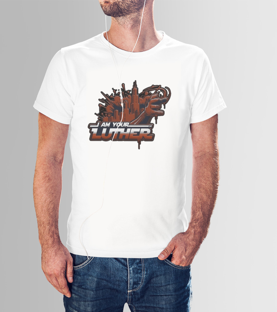 I Am Your Luther Urban Cityscape Graffiti Style Hand Gesture T-Shirt
