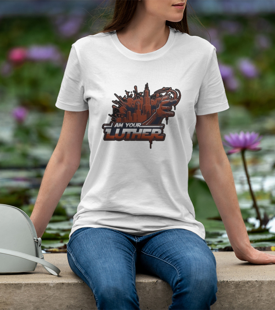 I Am Your Luther Urban Cityscape Graffiti Style Hand Gesture T-Shirt