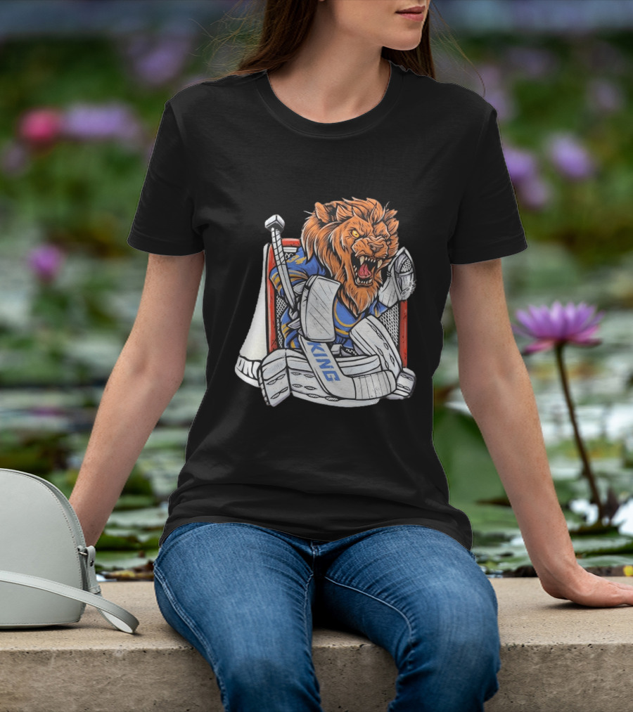 Lion Goalie King Buffalo Sabres Hockey T-Shirt