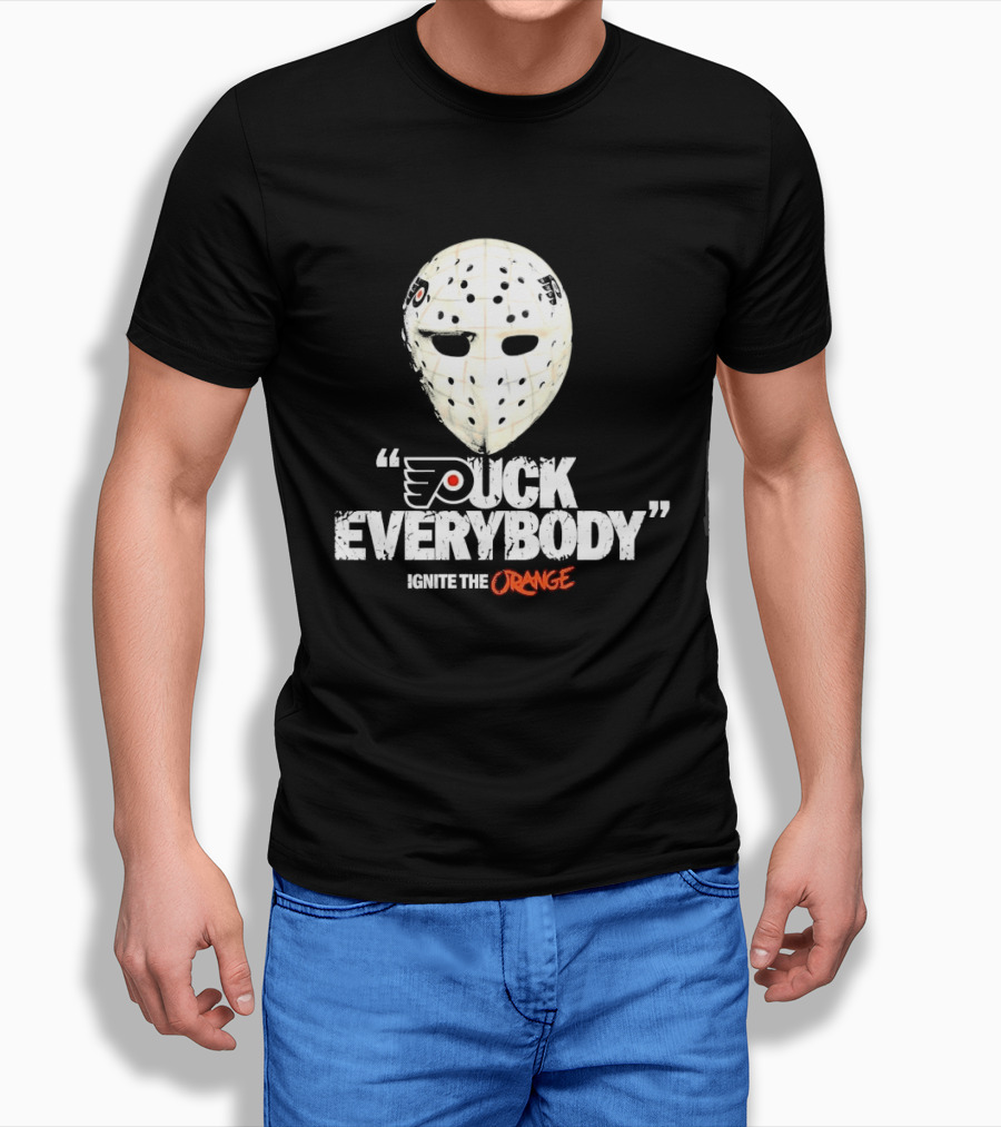 Philadelphia Flyers Puck Everybody Ignite The Orange Hockey Mask NHL 2026 T-Shirt