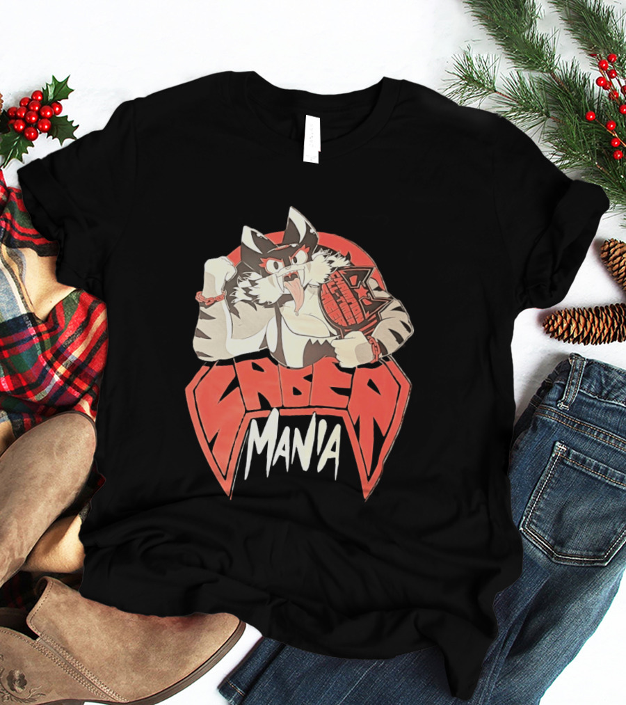 Ring Cats Saber Mania Wrestling Champion Feline T-Shirt