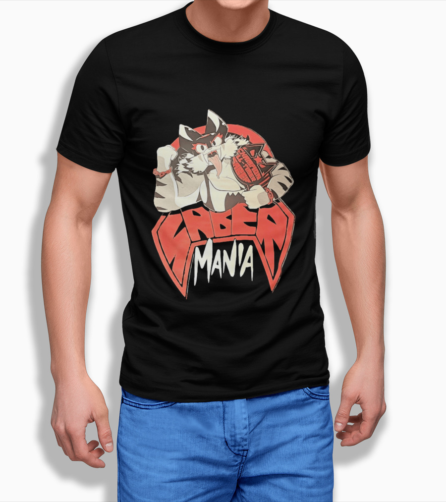 Ring Cats Saber Mania Wrestling Champion Feline T-Shirt