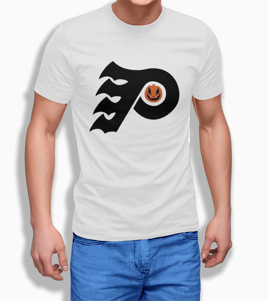 Philadelphia Flyers Pumpkin Face Halloween T-Shirt