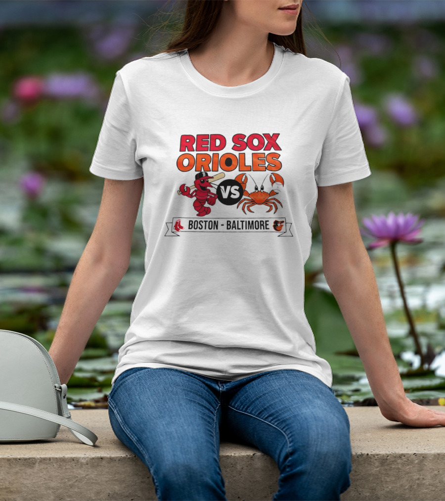 Red Sox Orioles Shrimp Vs Crab Boston Baltimore T-Shirt
