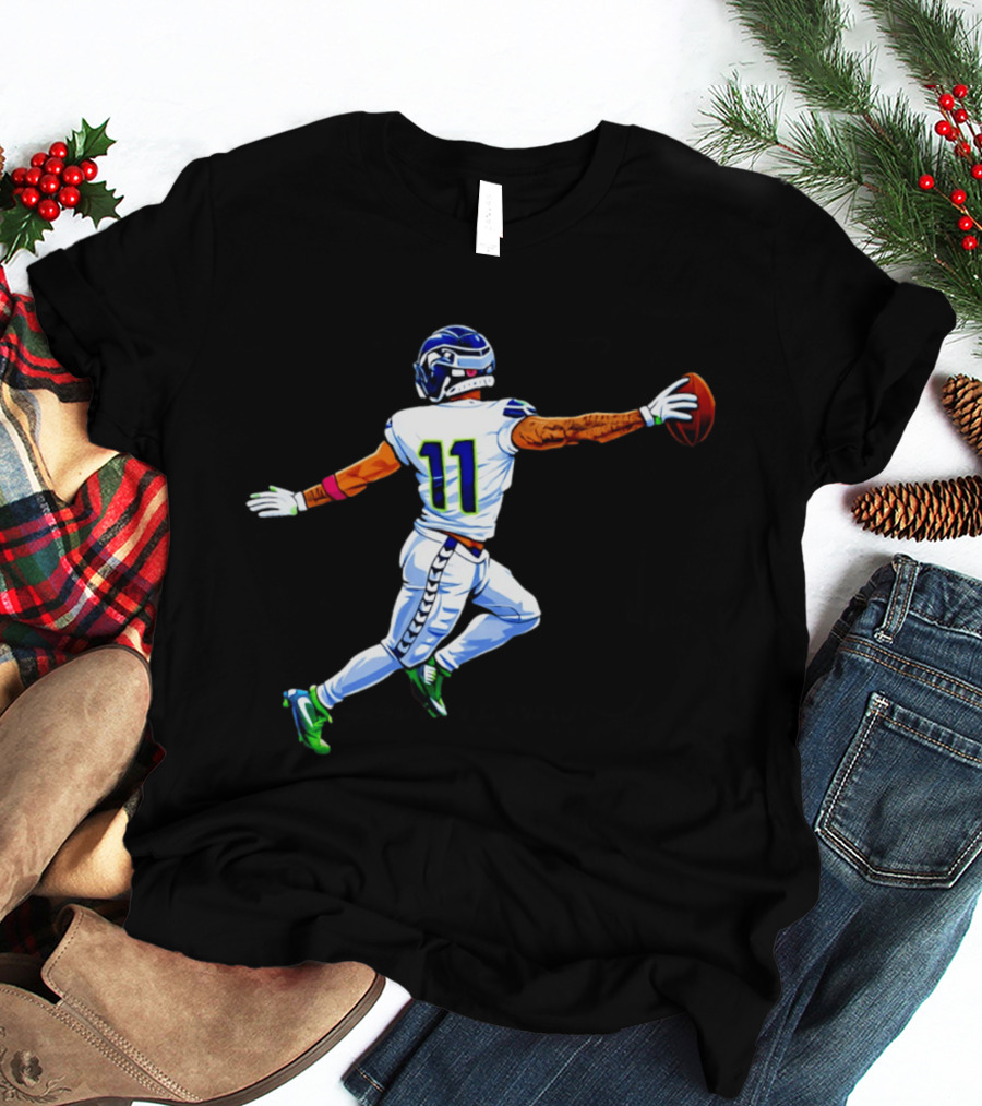 Jaxon Smith Njigba Seahawks Touchdown Celebration Number 11 Football Play T-Shirt