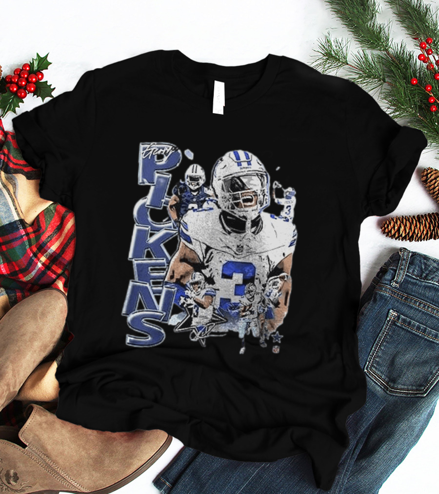 Dallas Cowboys George Pickens Player 3 Star Fans Collection T-Shirt