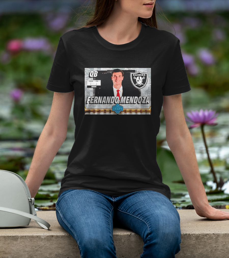 Las Vegas Raiders NFL Draft 2025 QB Fernando Mendoza T-Shirt