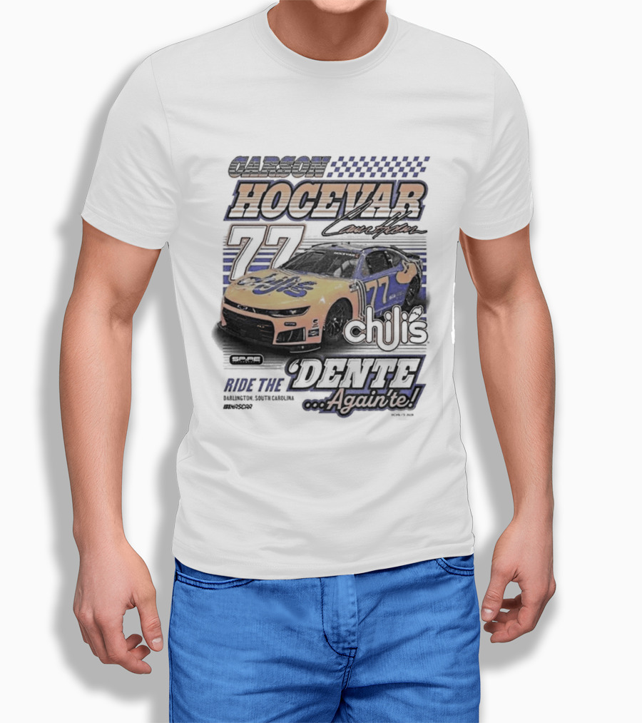 Carson Hocevar 77 Racing Nascar Chilis Dente Againte T-Shirt