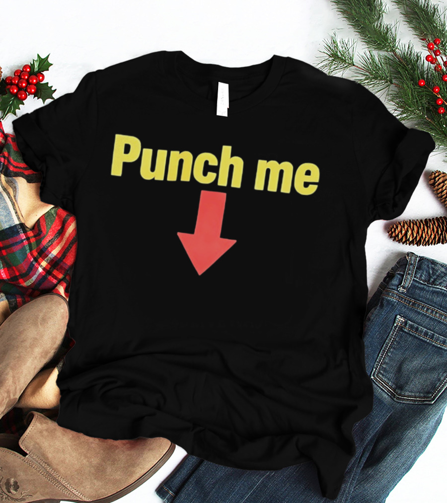 Punch Me Red Arrow Yellow T-Shirt