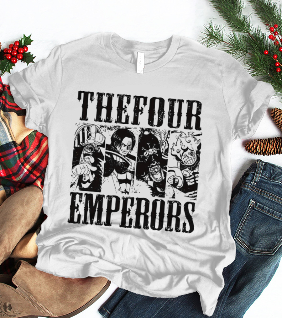 One Piece The Four Emperors Black Depiction T-Shirt