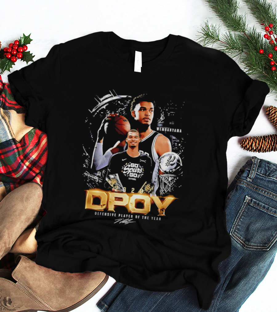 Victor Wembanyama San Antonio Spurs Defensive Player Of The Year 2026 DPOY T-Shirt