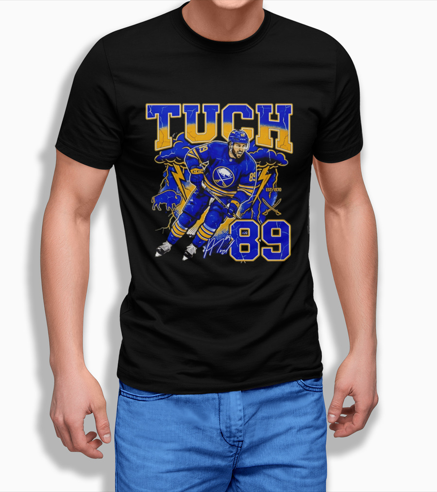 Tuch Buffalo Sabres 89 Hockey Est. 1970 T-Shirt