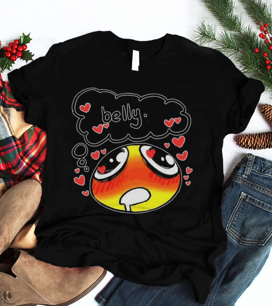 Belly Emoji Meme Cute Heart Love Doodle T-Shirt