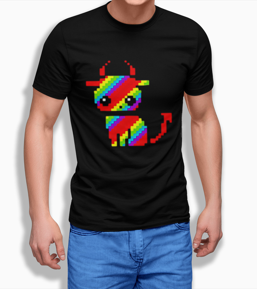 Nyan Cat Heavy Metal Devil Pixel Rainbow Devil Cat T-Shirt
