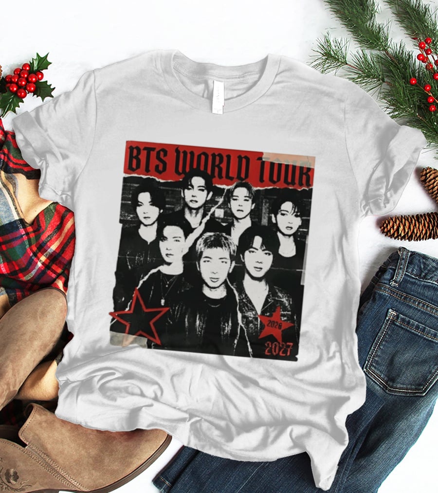 BTS World Tour 2026 2027 Arirang Concert Bangtan Sonyeondan Tour T-Shirt
