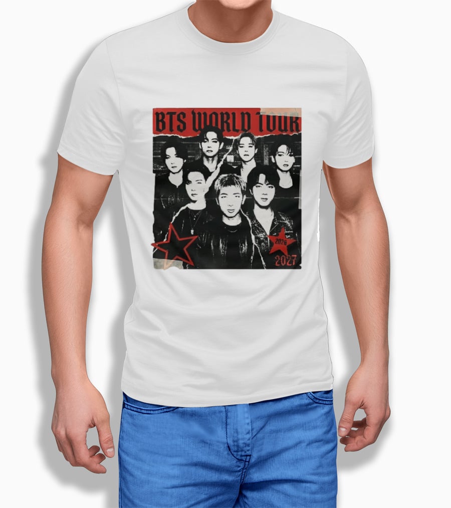 BTS World Tour 2026 2027 Arirang Concert Bangtan Sonyeondan Tour T-Shirt