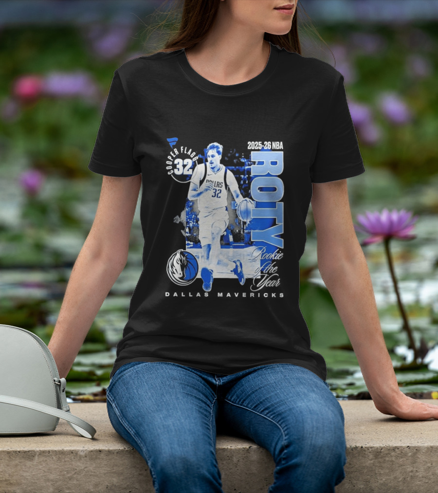 Cooper Flagg Dallas Mavericks 2025 26 NBA ROTY Rookie Of The Year 32 T-Shirt