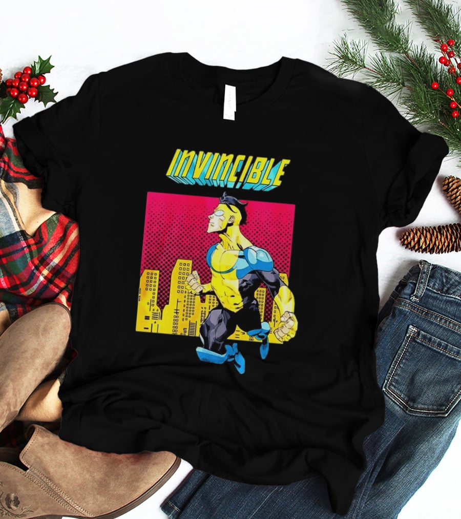 Invincible Comics Hero Skyline Pop T-Shirt
