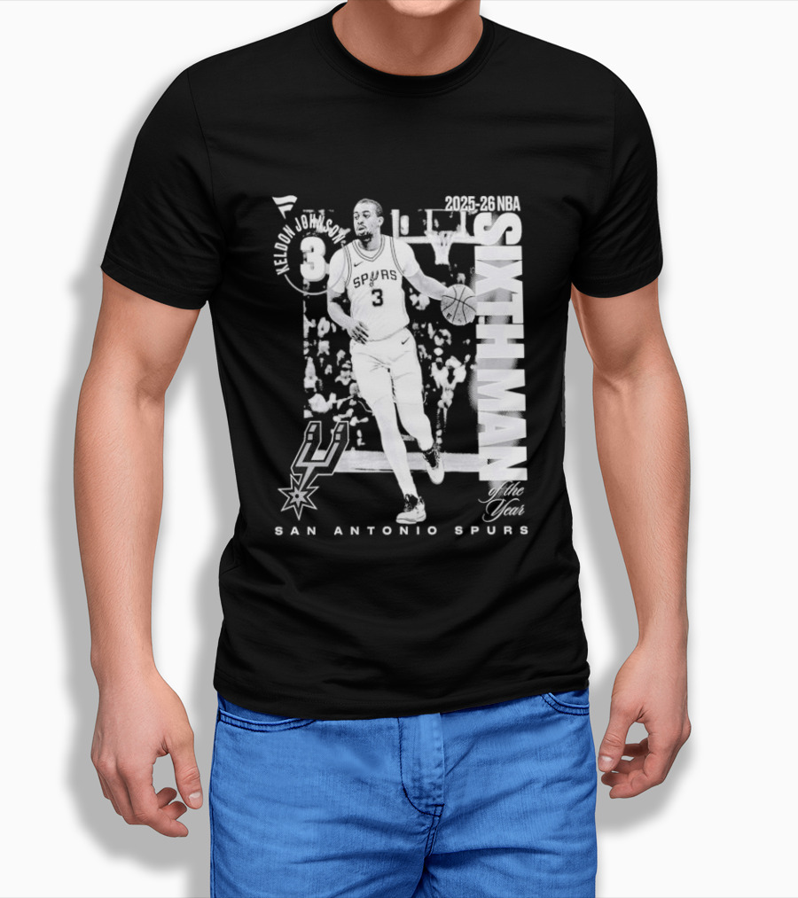 Keldon Johnson 2025 26 Sixth Man San Antonio Spurs NBA Legacy T-Shirt