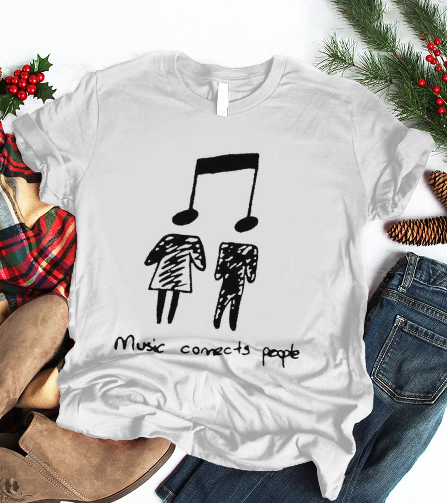 Music Connects People Doodle With Note T-Shirt