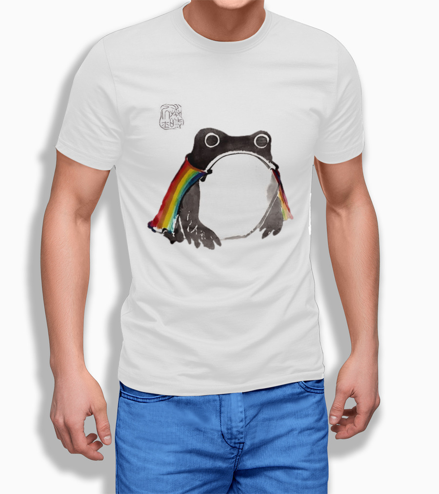 Pride Frog Rainbow Cloak Cheerful Vibe T-Shirt