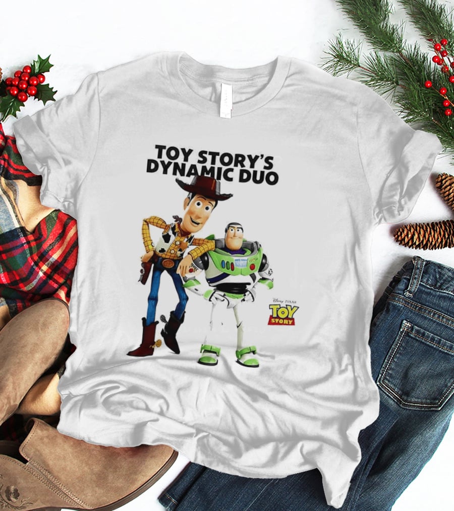 Toy Story's Dynamic Duo Woody And Buzz Lightyear T-Shirt