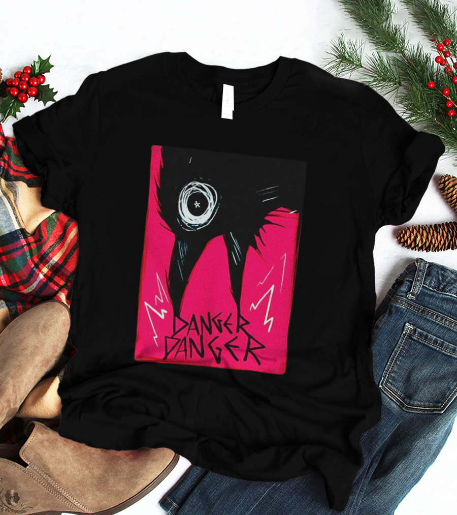 Danger Danger Eerie Eye Dark Pink Lightning T-Shirt