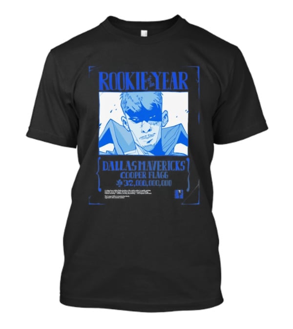 Rookie Of The Year Dallas Mavericks Cooper Flagg Basketball Fan T-Shirt